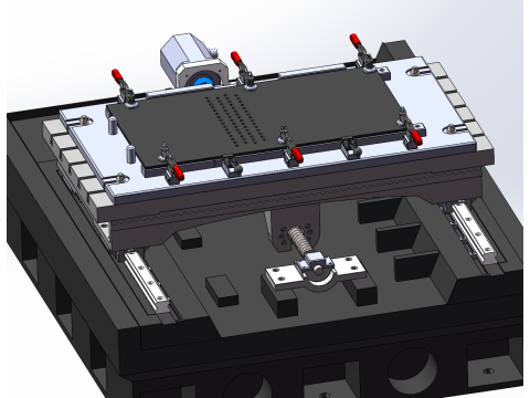 सीएनसी मशीन टूल का Y-अक्ष संचलन संपादन योग्य है 3D मॉडल