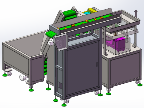 3D diagram of small workpiece positioning device 3Dモデル