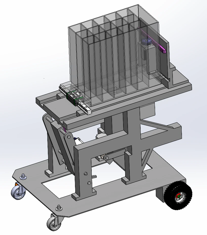 Small fully automatic tree planting machine SolidWorks 3D Model .c4d .max .obj .3ds .fbx .stl .blend 