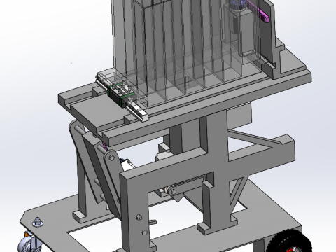 Small fully automatic tree planting machine SolidWorks 3D Model