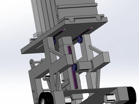 Small fully automatic tree planting machine SolidWorks 3D Model