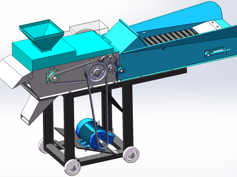 New type of flexible wire grass cutting machine SolidWorks editable 3D मॉडल