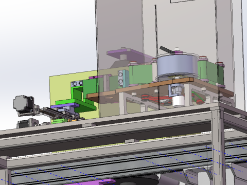 Side labeling machine for cardboard boxes SolidWorks editable 3D 모델