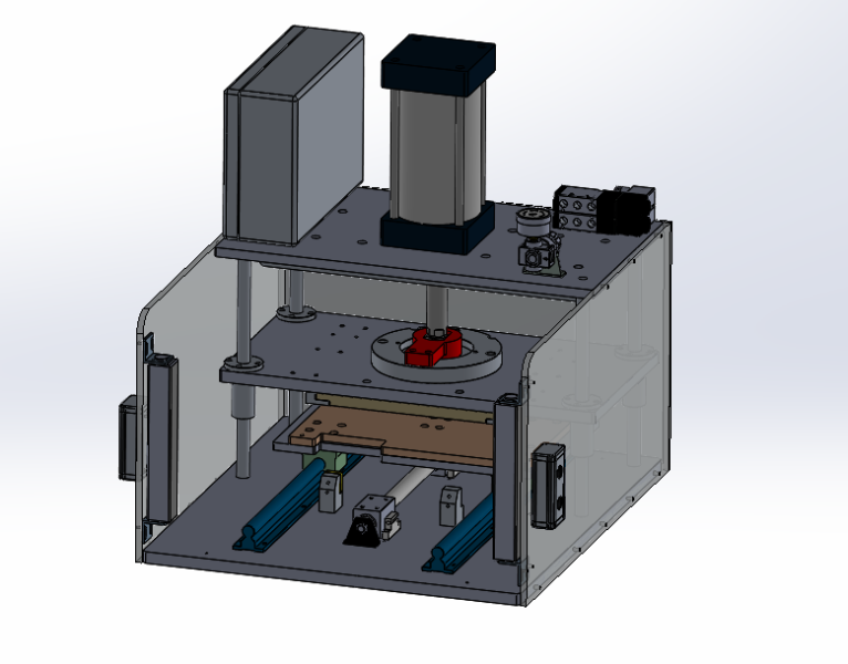 Desktop pneumatic automatic press SolidWorks editable 3D Model .c4d .max .obj .3ds .fbx .stl .blend