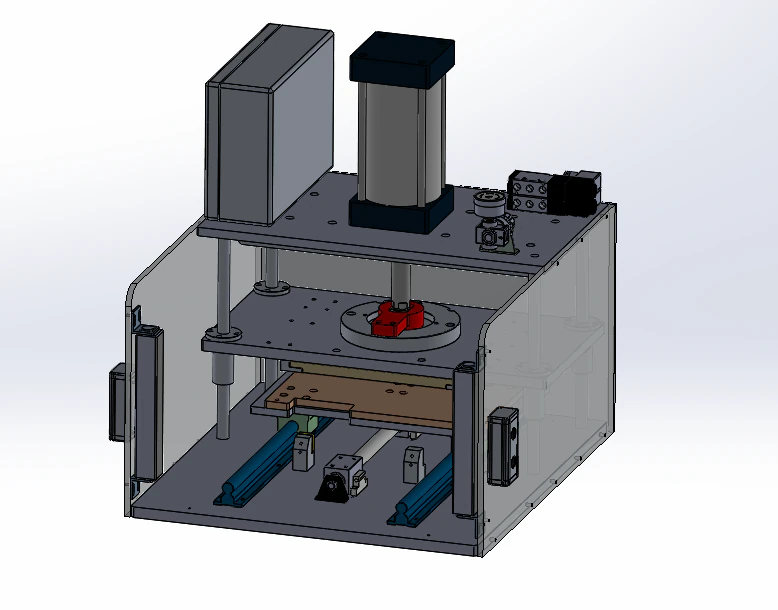 Desktop pneumatic automatic press SolidWorks editable 3D Model .c4d .max .obj .3ds .fbx .stl .blend 
