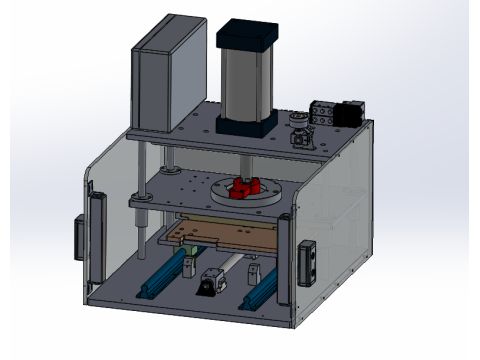 Desktop pneumatic automatic press SolidWorks editable 3D 모델