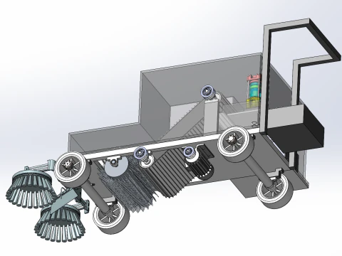 Design of Automated Leaf Sweeping and Collecting Vehicle 3D Model