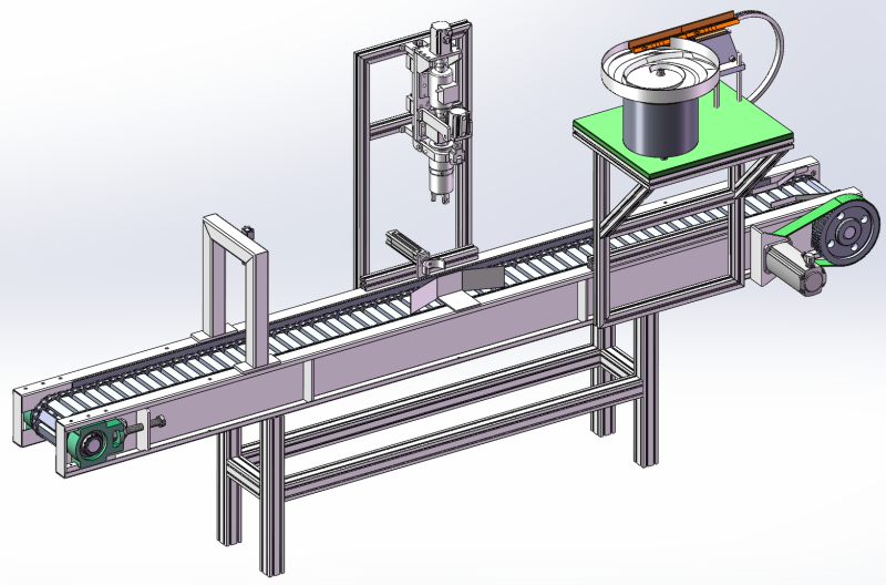 Design of Automatic Bottle Cap Twisting Machine 3D 모델 .c4d .max .obj .3ds .fbx .stl .blend