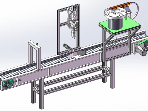 Projekt automatycznej maszyny do skręcania kapsli Model 3D