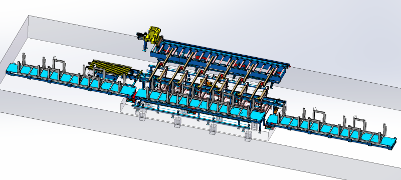 Automatic framing machine - translation and feeding SolidWorks 3D Model 3D .c4d .max .obj .3ds .fbx .stl .blend