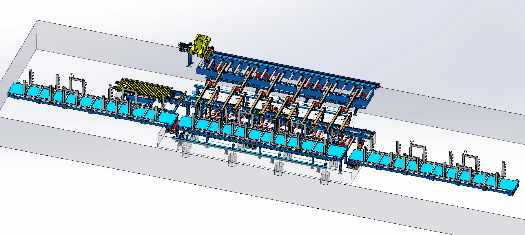 Automatic framing machine - translation and feeding SolidWorks 3D 3D Model .c4d .max .obj .3ds .fbx .stl .blend 