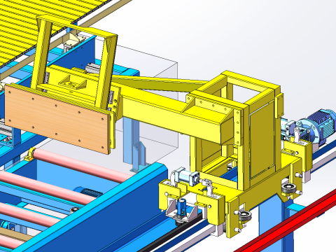 Automatic framing machine - translation and feeding SolidWorks 3D Model 3D