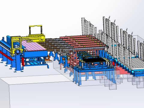 Automatic framing machine - translation and feeding SolidWorks 3D Model 3D