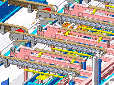 Automatic framing machine - translation and feeding SolidWorks 3D Model 3D