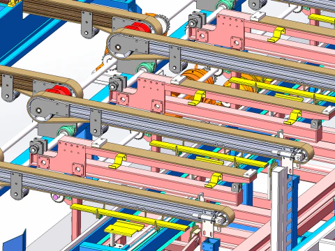 Automatic framing machine - translation and feeding SolidWorks 3D 3D Model