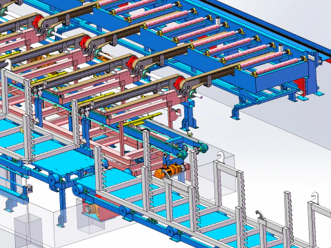 Automatic framing machine - translation and feeding SolidWorks 3D 3D Model