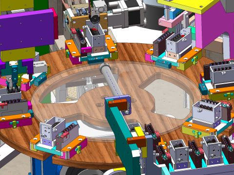 SolidWorks Design of Character Wheel Automatic Assembly Machine 3D 模型
