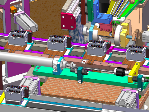 SolidWorks Design of Character Wheel Automatic Assembly Machine 3D 模型
