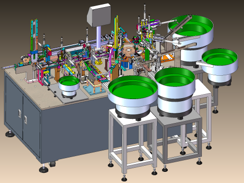 SolidWorks Design of Character Wheel Automatic Assembly Machine 3D 模型