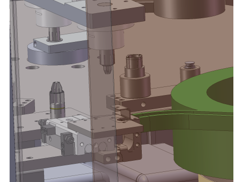 Damper slow fall mechanism nut assembly and oiling sw22 editable 3D Modell