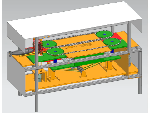 Automatic descaling fish killing machine UG12 3D Model
