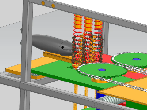 Automatic descaling fish killing machine UG12 3D Model