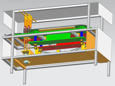 Automatic descaling fish killing machine UG12 3D Model