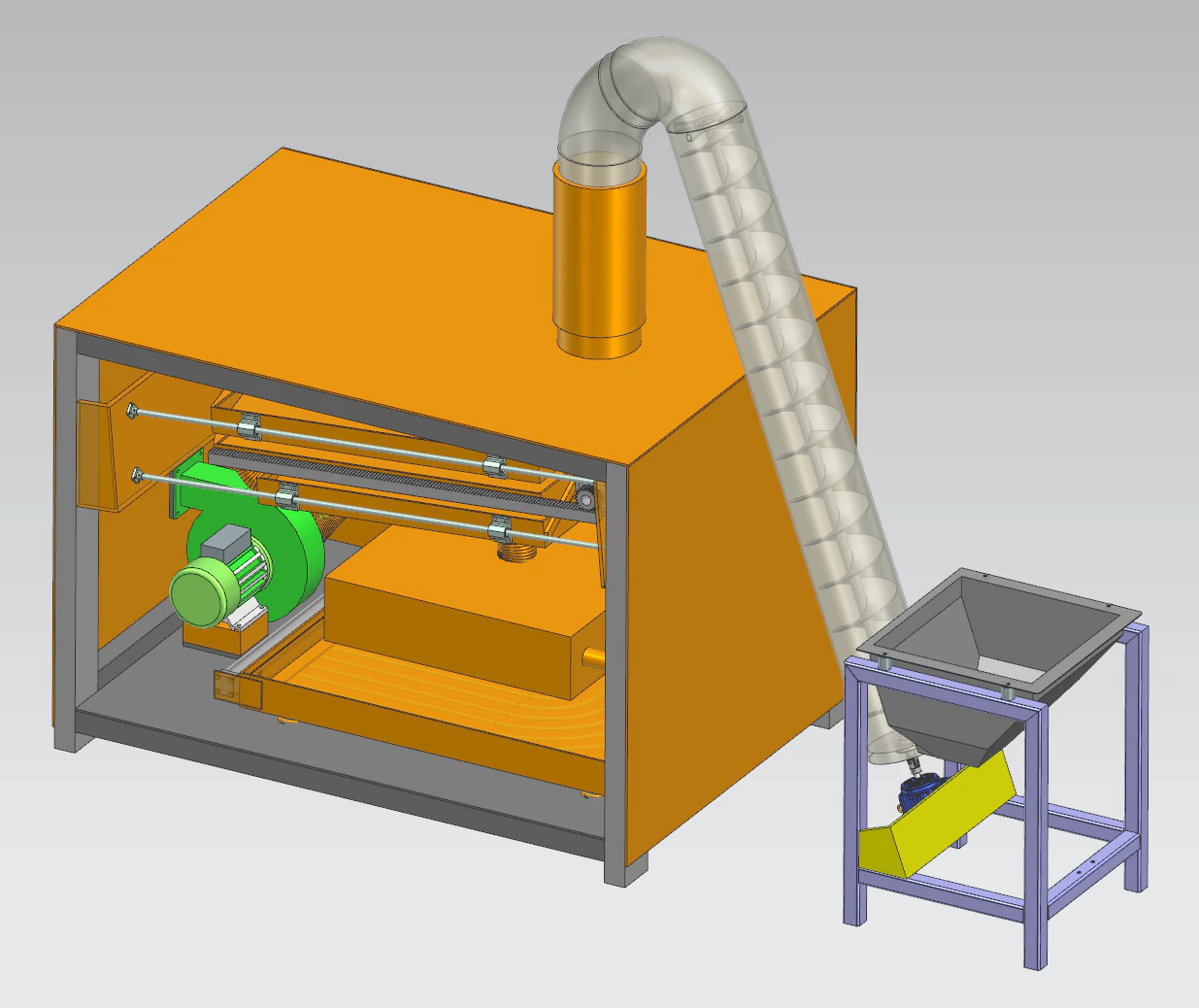 Seed screening machine UG12 3D Model .c4d .max .obj .3ds .fbx .stl .blend 