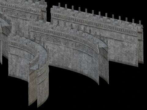 18 ancient city walls 3D Model