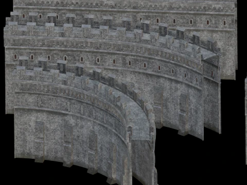 18 ancient city walls 3D Model