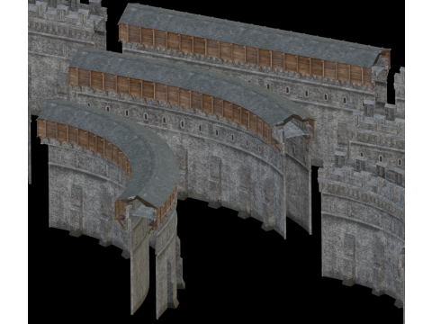 18 ancient city walls 3Dモデル