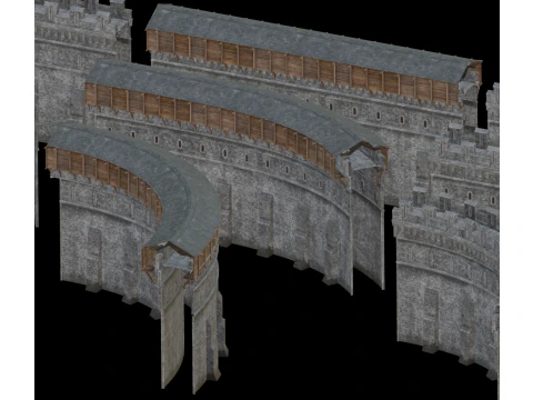 18 ancient city walls 3D Model