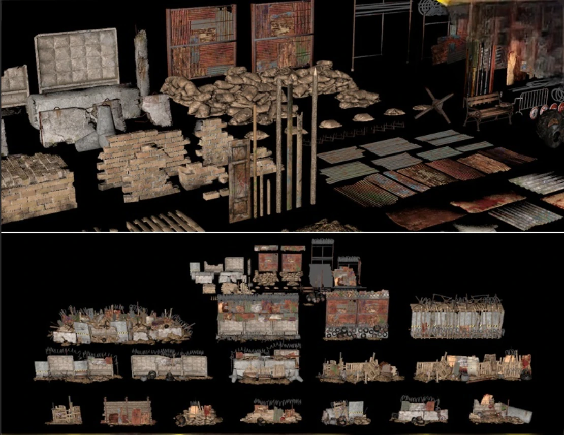 Catalog War Obstacles SheltersCatalog War Obstacles Shelters 3D Model .c4d .max .obj .3ds .fbx .stl .blend 