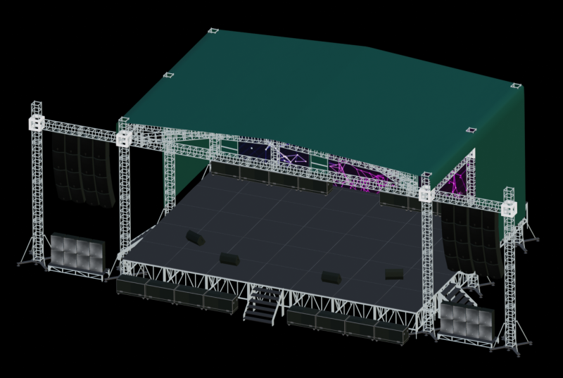 Outdoor outdoor stage 3D Model .c4d .max .obj .3ds .fbx .stl .blend