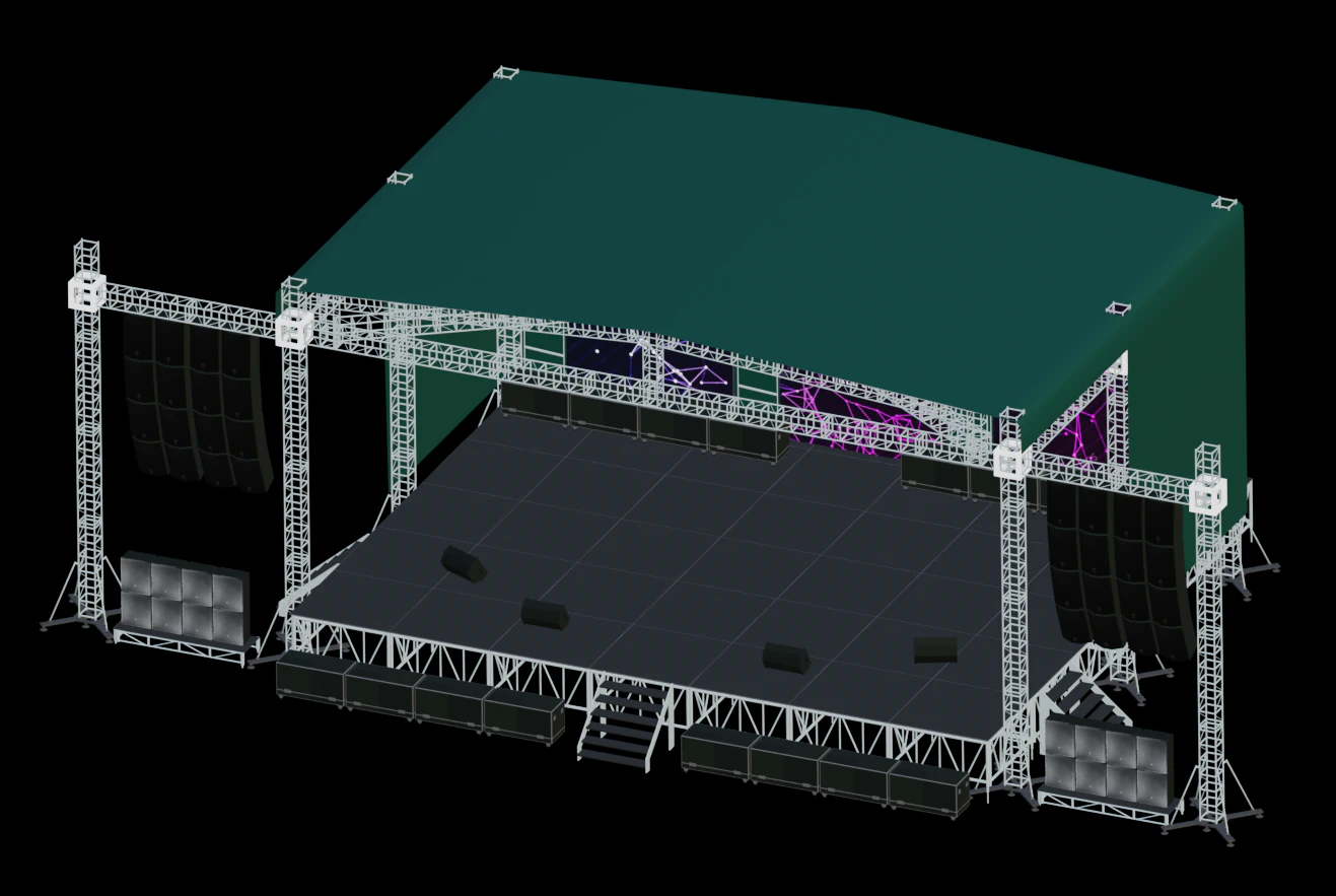 Outdoor outdoor stage 3D Model .c4d .max .obj .3ds .fbx .stl .blend