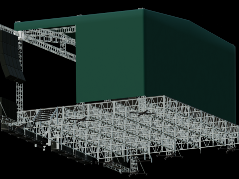 Outdoor outdoor stage 3D Model