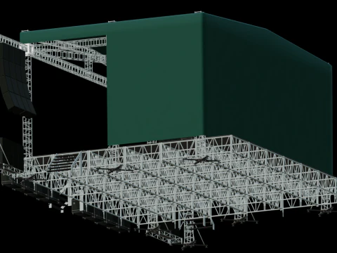 Outdoor outdoor stage 3D Model
