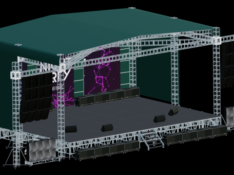 Outdoor outdoor stage 3D Model