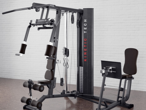34 types of fitness equipment Modello 3D