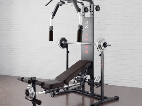 34 types of fitness equipment 3D Model
