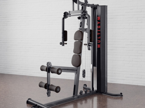 34 types of fitness equipment 3D Model