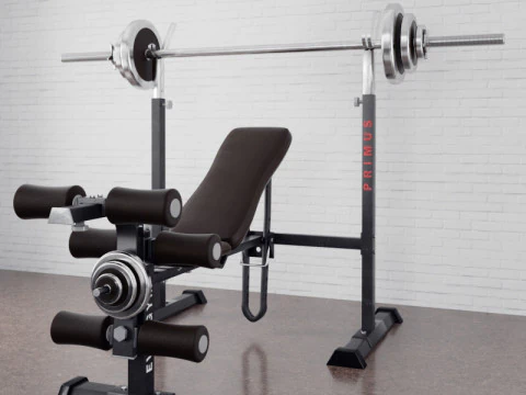 34 types of fitness equipment 3D Model