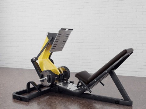 34 types of fitness equipment 3D Model