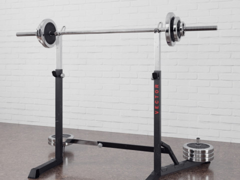 34 types of fitness equipment 3D Model