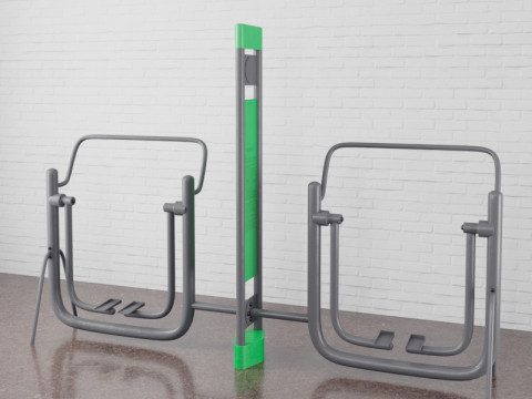 34 types of fitness equipment 3D Model