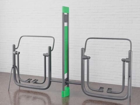 34 types of fitness equipment 3D Model