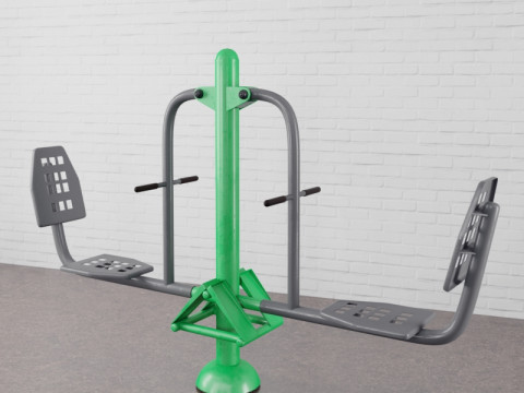34 types of fitness equipment 3D Model