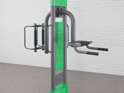 34 types of fitness equipment 3D Model