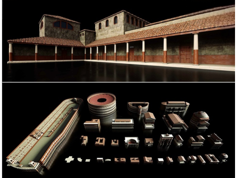 Roman Empire architecture Modello 3D