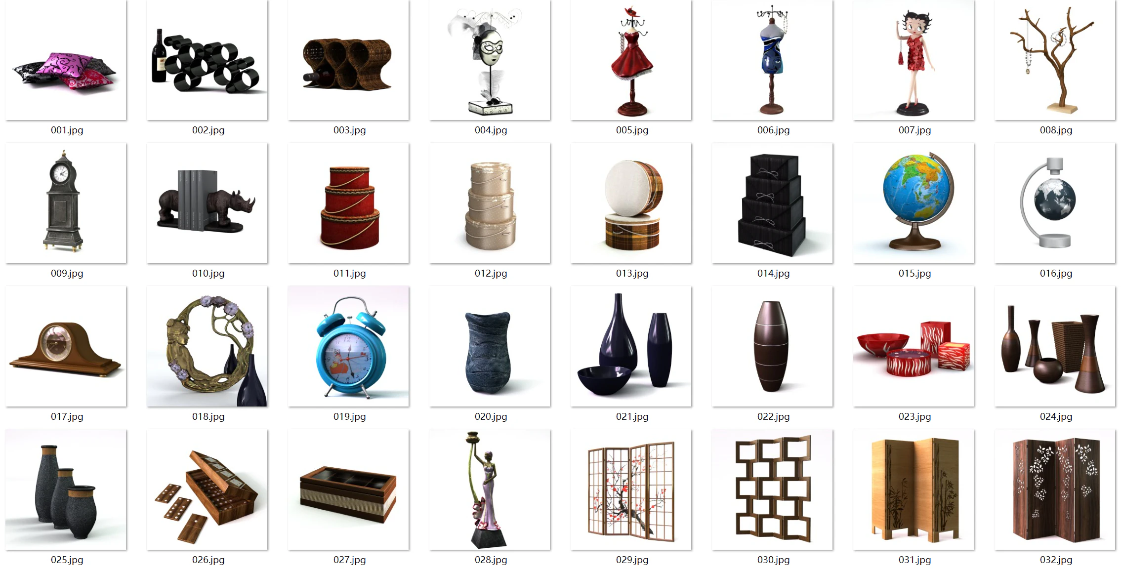 65 interior decorations 3D Model .c4d .max .obj .3ds .fbx .stl .blend 